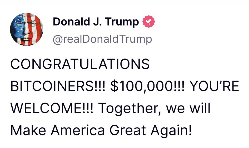 Trump via social media