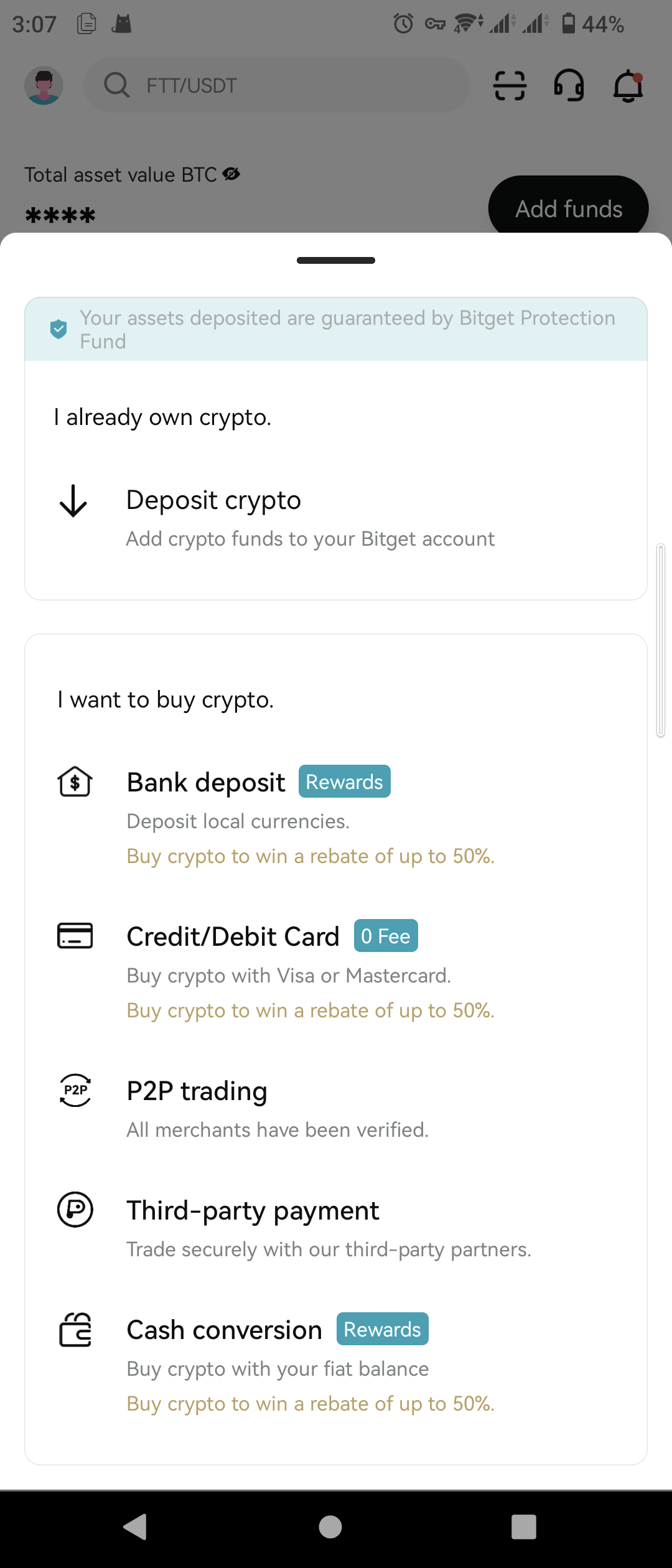 Complete your payment on Bitget App image 1