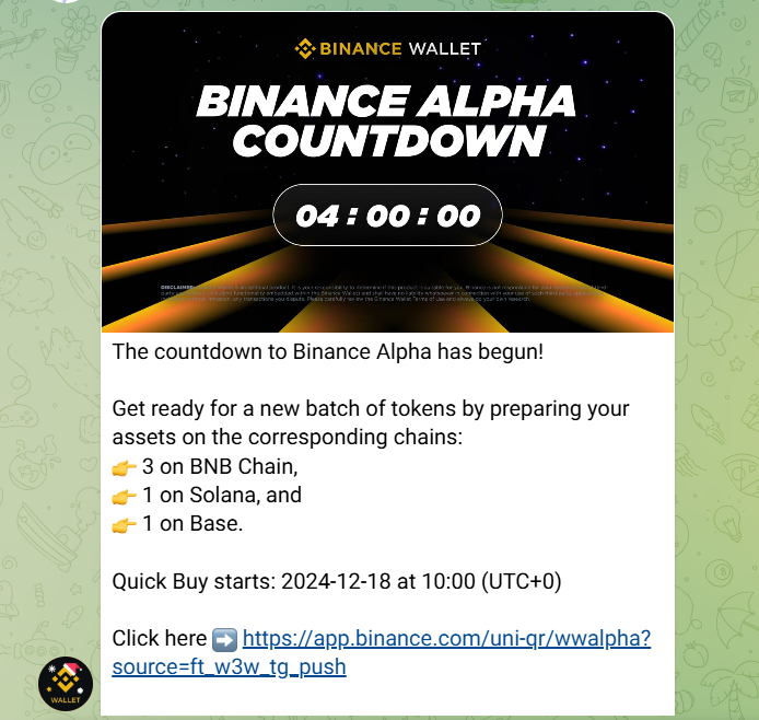 Binance Wallet Community - Telegram channel