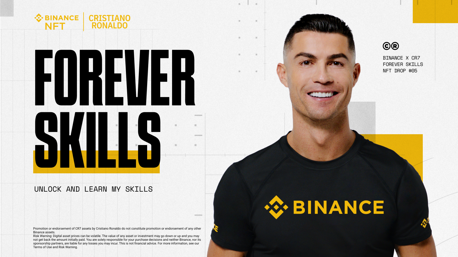 Binance Partners with Cristiano Ronaldo for “ForeverSkills” NFT Collection