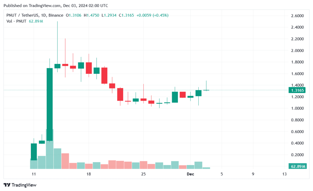 Peanut the Squirrel is top gainer of the month with 2,300% rise - 1