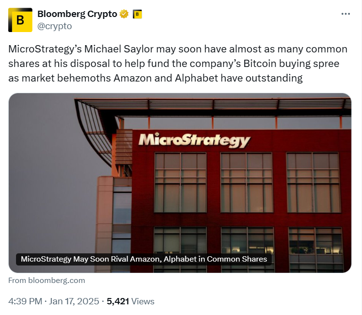 Bloomberg Crypto via X