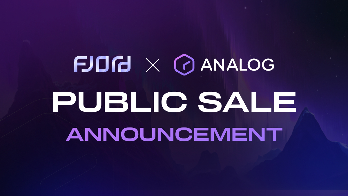 Analog Launches $ANLOG LBP on Fjord Foundry for Fair Access to Interoperability Token