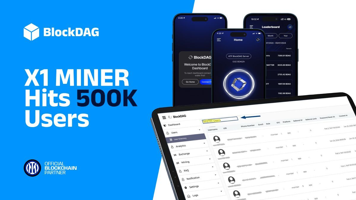 Here’s How BlockDAG’s X1 Miner Reached 500K Users – Solana & BNB’s Explosive Growth Revealed!