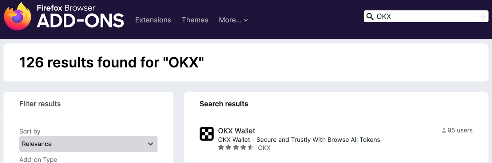 OKX alerts users of fake browser extension on Firefox store - 1