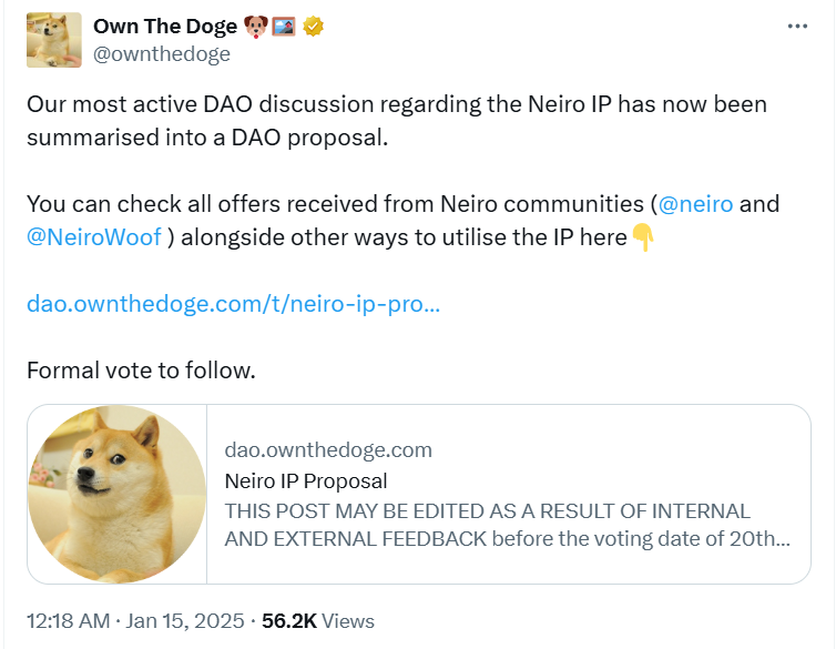 Own the Doge via X